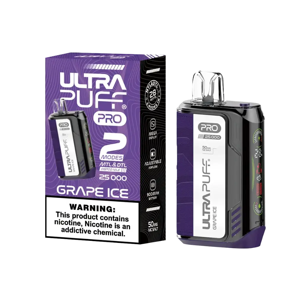 Grape Ice - ULTRA PUFF PRO 25K Puff Disposable 5% 