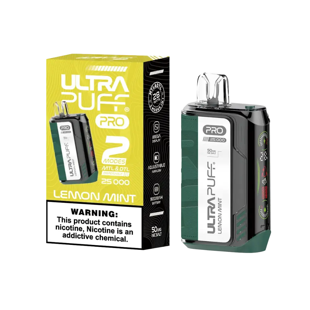 Lemon Mint - ULTRA PUFF PRO 25K Puff Disposable 5%
