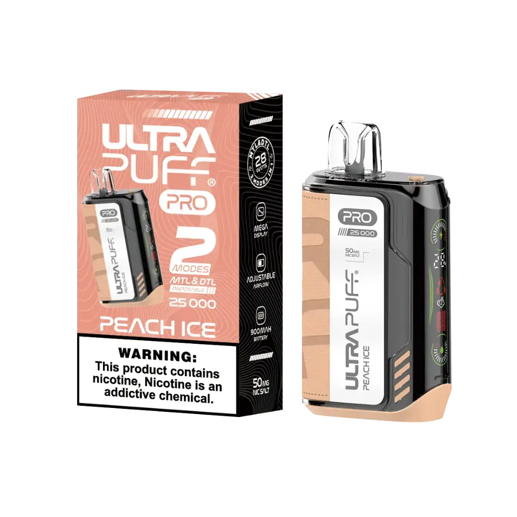 Peach Ice - ULTRA PUFF PRO 25K Puff Disposable 5%