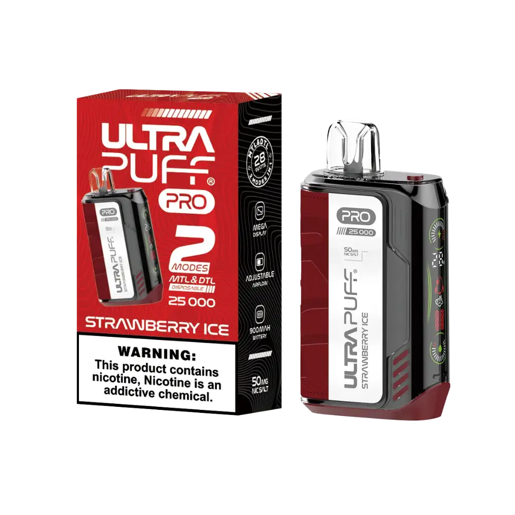 Strawberry Ice - ULTRA PUFF PRO 25K Puff Disposable 5%