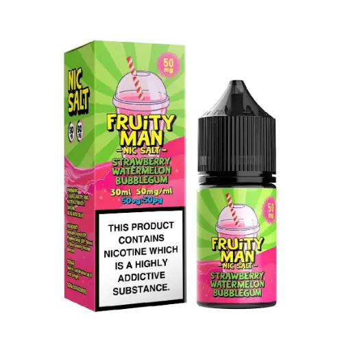 Strawberry Watermelon Bubblegum - Fruity Man Salt & MTL 50mg 30ml